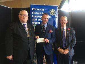 Rotary President, Nick Male, with Bob Williams, and Scott Maclachlan 